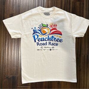 Reebok Peachtree Road Race Graphic Tee - White and Blue